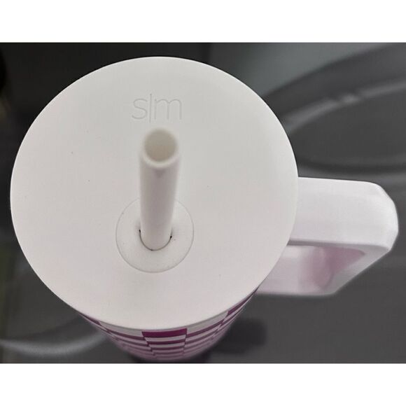 Simple Modern Trek 40oz Tumbler, PINK BUBBLEGUM CHECKMATE - Picture 3 of 6